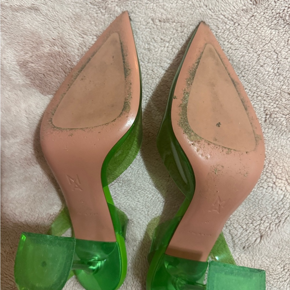 Amina Muaddi Holli Glass PVC slingback pumps - Picture 5 of 12